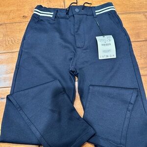 Zara Black Jogger Pants with White Stripes